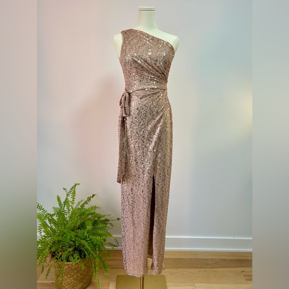 Aidan Mattox champagne dress size0 - Picture 1 of 16